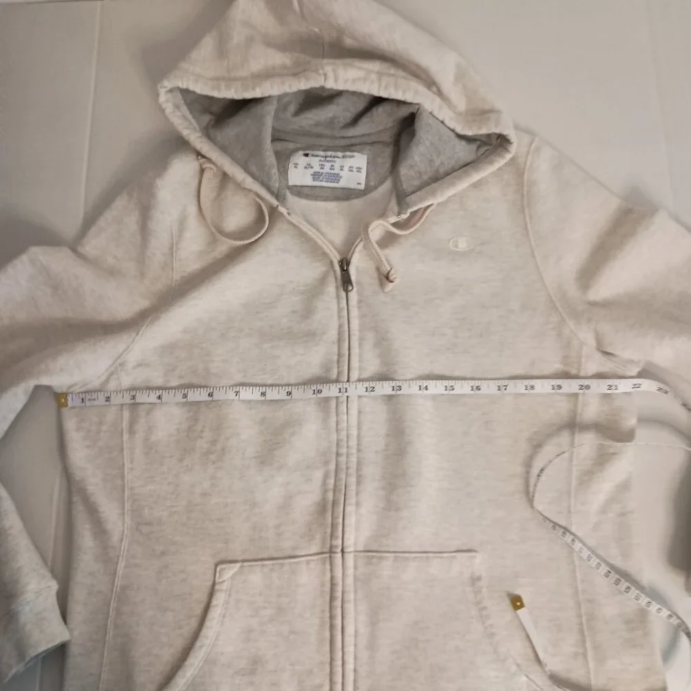 Champion Women’s Eco Fleece Full Zipper Tan Hoodie Size XL - Picture 12 of 16
